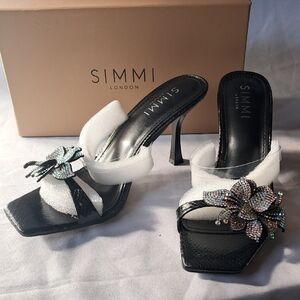 NWT Womens SIMMI LONDON Black Snake Print Marcella High Heels Sz 8